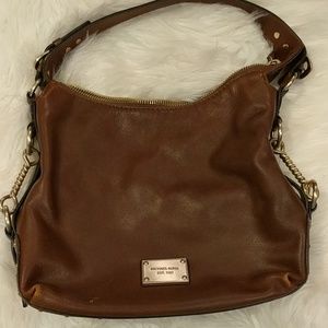 Cognac Leather Michael Kors Shoulder Bag